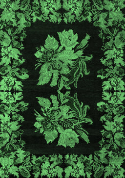Medallion Emerald Green French Rug, abs5390emgrn
