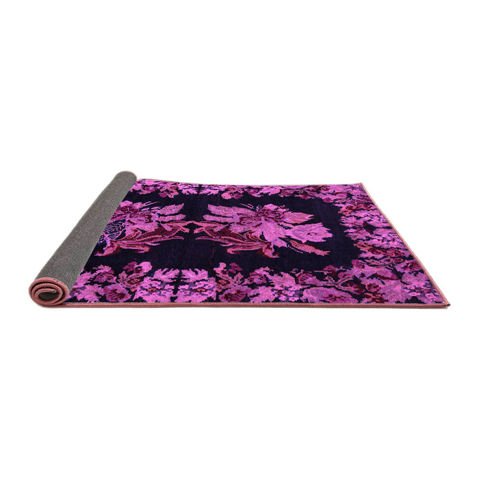 Sideview of Medallion Purple French Rug, abs5390pur