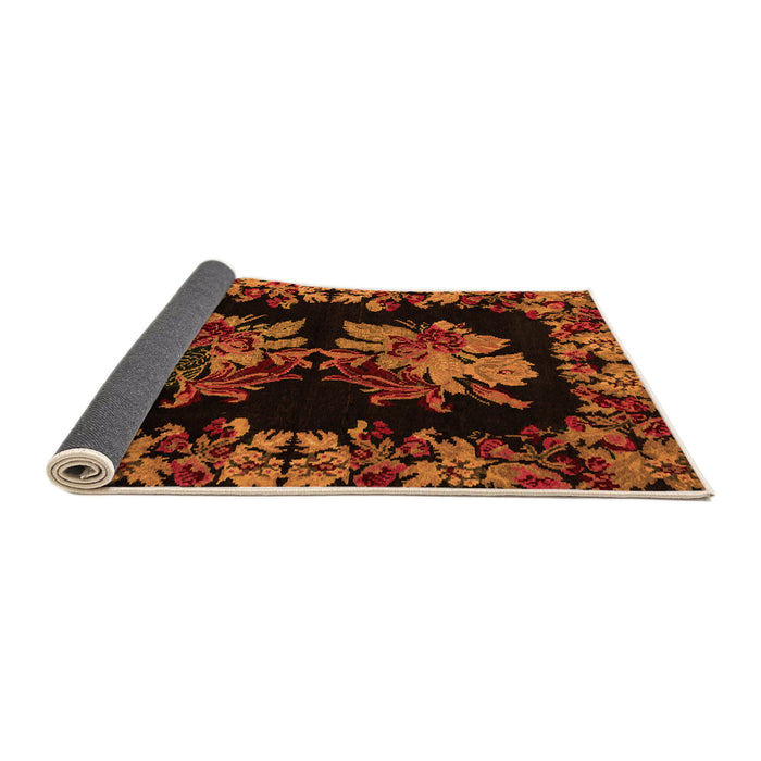 Sideview of Medallion Orange French Rug, abs5390org