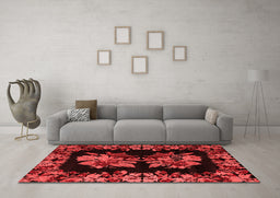 French Red Washable Rugs