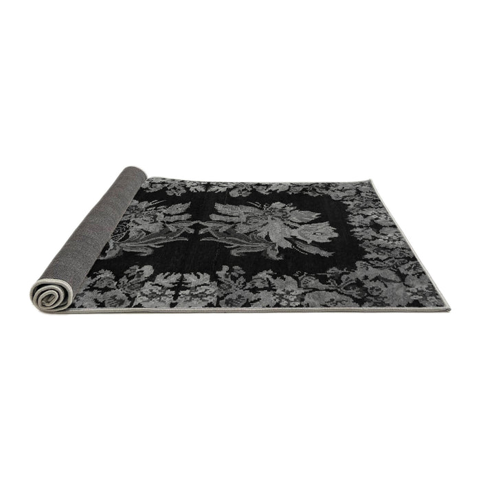 Sideview of Medallion Gray French Rug, abs5390gry