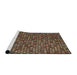 Sideview of Machine Washable Abstract Night Red Rug, wshabs5391