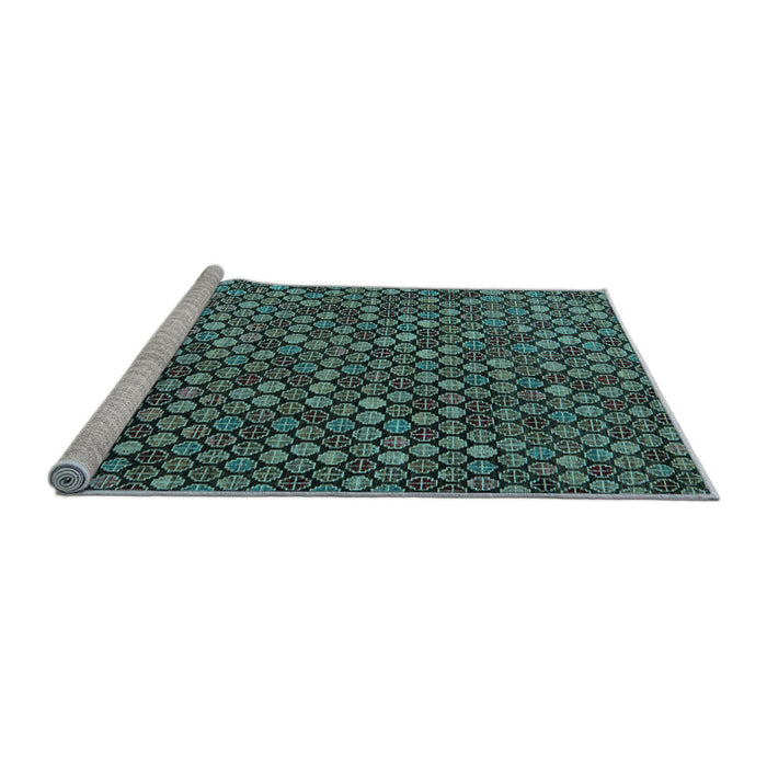 Sideview of Machine Washable Abstract Light Blue Modern Rug, wshabs5391lblu