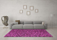 Machine Washable Abstract Pink Modern Rug, wshabs5391pnk