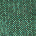 Square Abstract Turquoise Modern Rug, abs5391turq