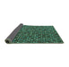 Sideview of Abstract Turquoise Modern Rug, abs5391turq