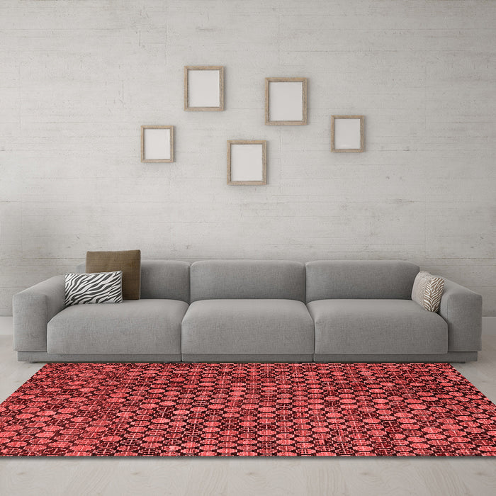 Modern Red Washable Rugs