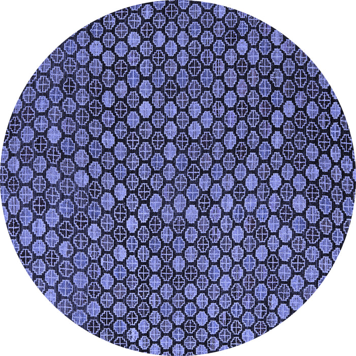Round Machine Washable Abstract Blue Modern Rug, wshabs5391blu