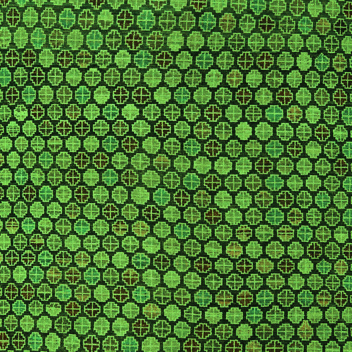Machine Washable Abstract Green Modern Area Rugs, wshabs5391grn
