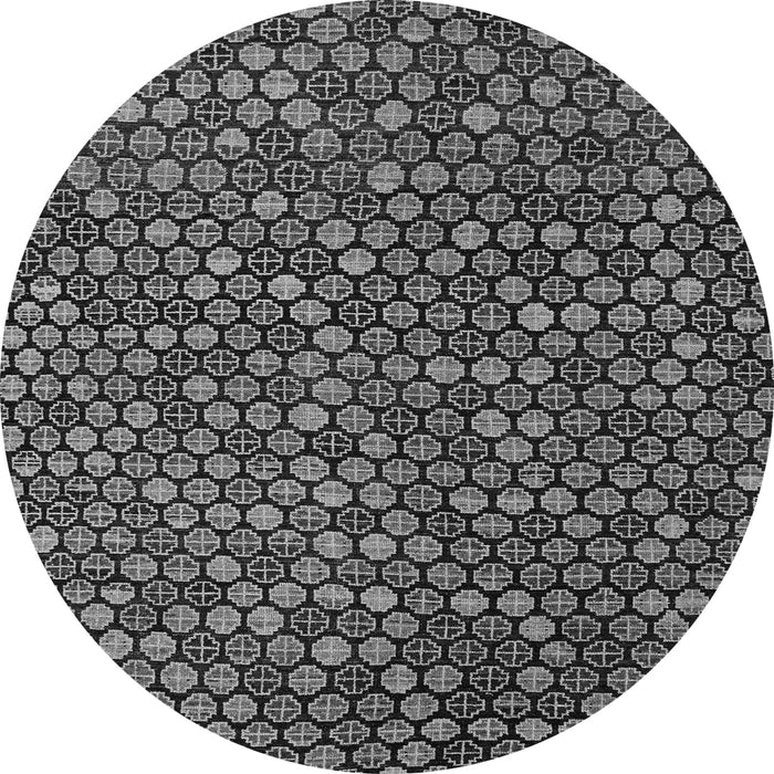 Round Abstract Gray Modern Rug, abs5391gry
