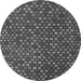 Round Machine Washable Abstract Gray Modern Rug, wshabs5391gry