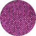 Round Machine Washable Abstract Pink Modern Rug, wshabs5391pnk