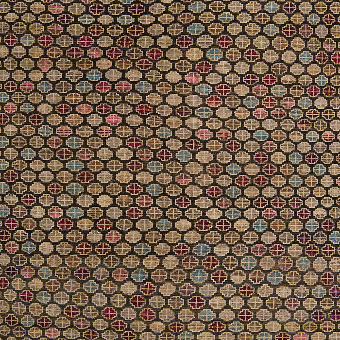 Square Machine Washable Abstract Night Red Rug, wshabs5391