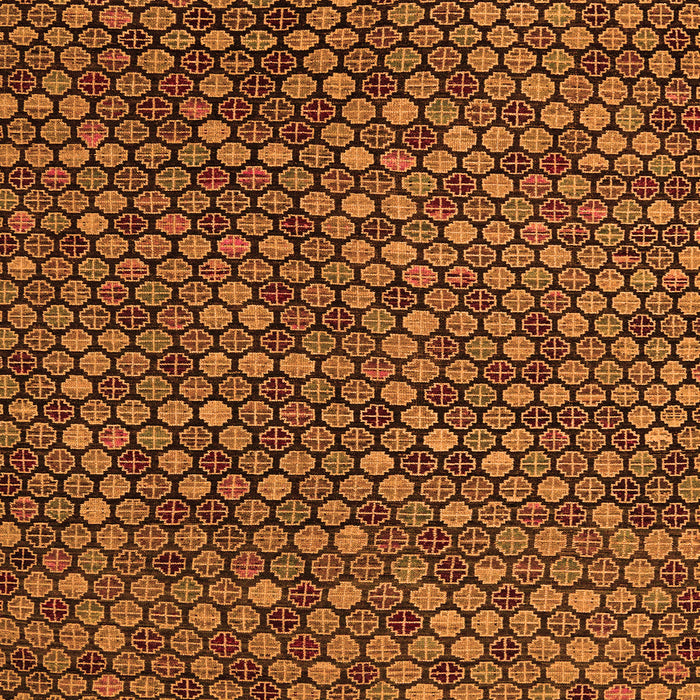 Square Machine Washable Abstract Orange Modern Area Rugs, wshabs5391org