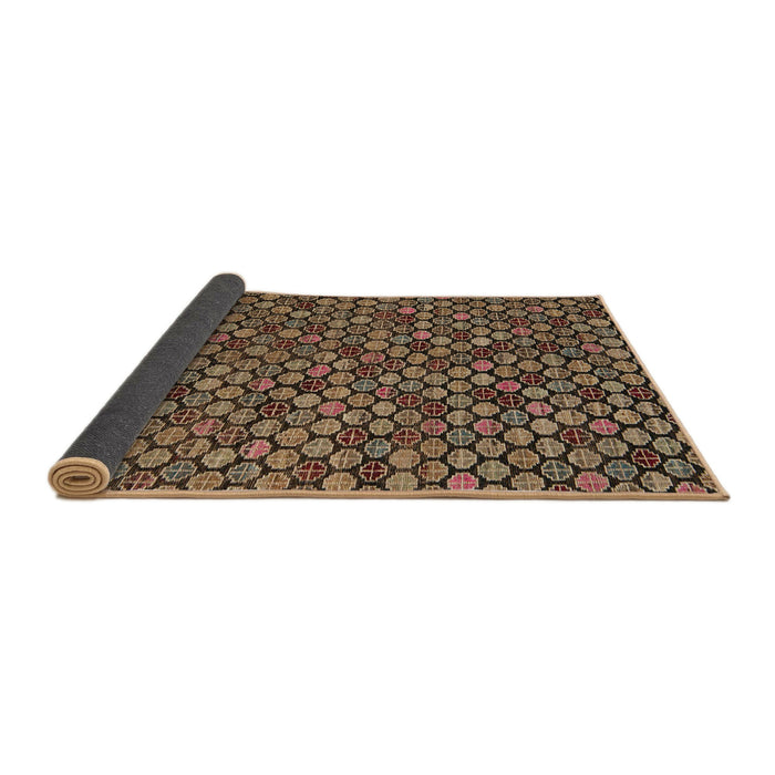 Sideview of Abstract Bakers Brown Modern Rug, abs5392