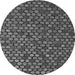 Round Abstract Gray Modern Rug, abs5392gry