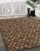 Machine Washable Abstract Bakers Brown Rug in a Family Room, wshabs5392