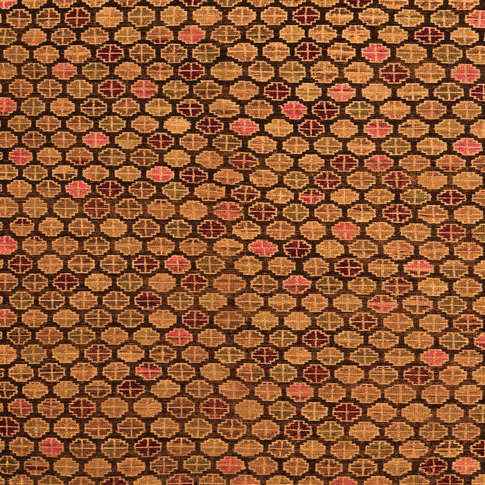 Square Machine Washable Abstract Orange Modern Area Rugs, wshabs5392org