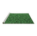 Sideview of Machine Washable Abstract Emerald Green Modern Area Rugs, wshabs5392emgrn