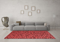 Machine Washable Abstract Red Modern Rug, wshabs5392red