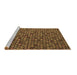 Sideview of Machine Washable Abstract Brown Modern Rug, wshabs5392brn