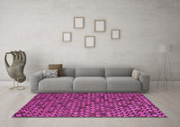 Machine Washable Abstract Pink Modern Rug, wshabs5392pnk