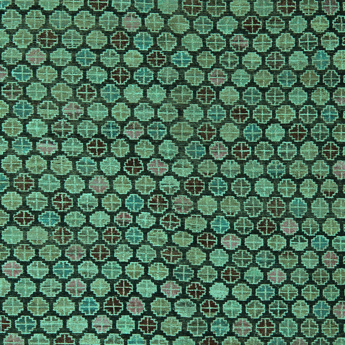 Machine Washable Abstract Turquoise Modern Area Rugs, wshabs5392turq