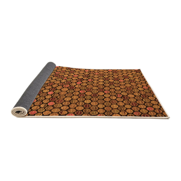 Sideview of Abstract Orange Modern Rug, abs5392org