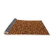 Sideview of Abstract Orange Modern Rug, abs5392org