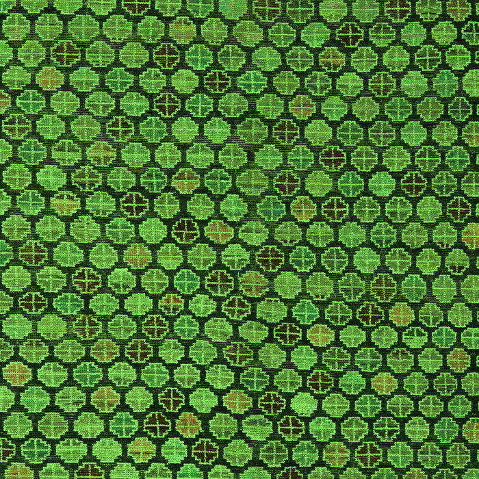 Machine Washable Abstract Green Modern Area Rugs, wshabs5392grn