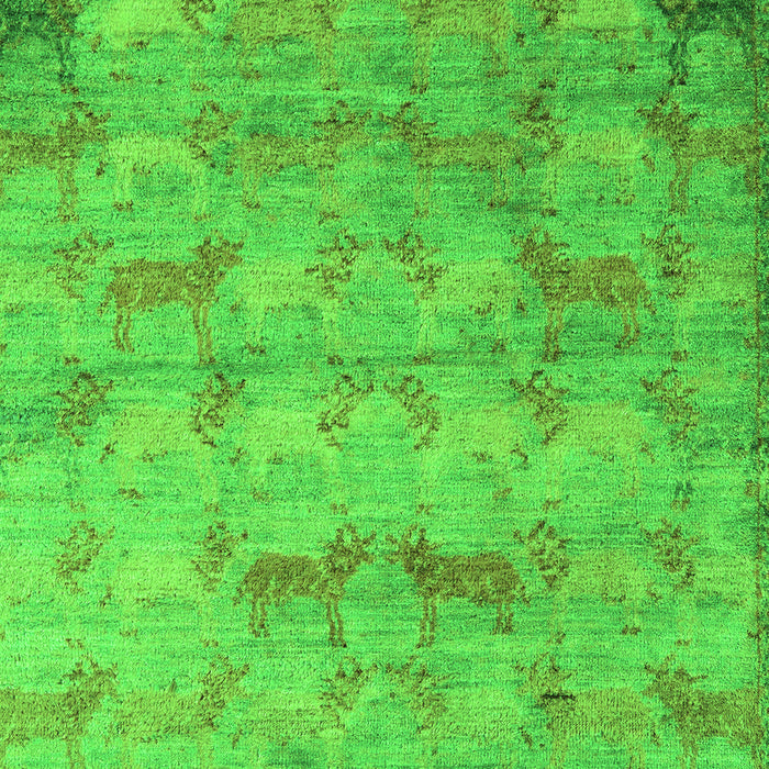 Abstract Green Modern Rug, abs5393grn