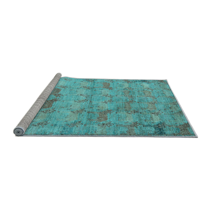 Sideview of Machine Washable Abstract Light Blue Modern Rug, wshabs5393lblu