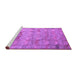 Sideview of Machine Washable Abstract Purple Modern Area Rugs, wshabs5393pur