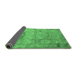 Sideview of Abstract Emerald Green Modern Rug, abs5393emgrn