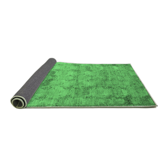 Sideview of Abstract Emerald Green Modern Rug, abs5393emgrn