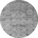 Round Abstract Gray Modern Rug, abs5393gry