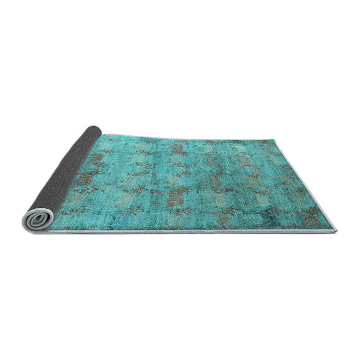 Sideview of Abstract Light Blue Modern Rug, abs5393lblu
