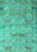 Abstract Turquoise Modern Rug, abs5393turq