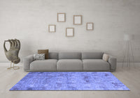 Machine Washable Abstract Blue Modern Rug, wshabs5393blu