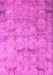 Machine Washable Abstract Pink Modern Rug, wshabs5393pnk