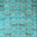 Square Abstract Light Blue Modern Rug, abs5393lblu