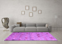 Machine Washable Abstract Purple Modern Rug, wshabs5393pur