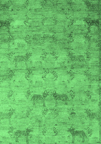 Abstract Emerald Green Modern Rug, abs5393emgrn