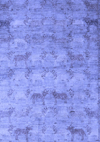 Abstract Blue Modern Rug, abs5393blu