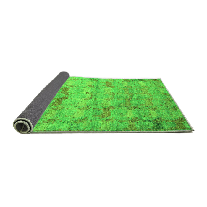 Sideview of Abstract Green Modern Rug, abs5393grn