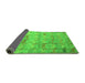 Sideview of Abstract Green Modern Rug, abs5393grn