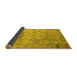 Sideview of Abstract Yellow Modern Rug, abs5393yw