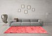 Modern Red Washable Rugs