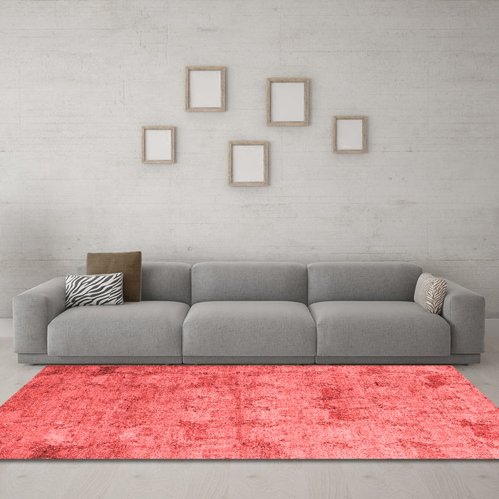 Modern Red Washable Rugs