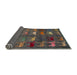 Sideview of Abstract Dark Brown Modern Rug, abs5394